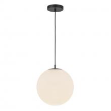 KUZCO Lighting PD43212-BK/OP-5CCT-UNV - Marco 12-in Black/Opal Glass LED Pendant