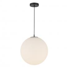 KUZCO Lighting PD43616-BK/OP-5CCT-UNV - Marco 16-in,196-in Black/Opal Glass LED Pendant
