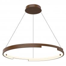 KUZCO Lighting PD52732-WT-UNV - Anello Minor 32-in Walnut LED Pendant