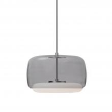 KUZCO Lighting PD70615-SM/BN-UNV - Enkel 15-in Smoked/Brushed Nickel LED Pendant