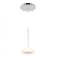 KUZCO Lighting PD97204-CH/FR - Stephord 4-in Chrome/Frosted Glass LED Pendant