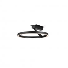 KUZCO Lighting SF27716-BK-3WCCT-UNV - Roda 15-in Black LED Semi-Flush Mount