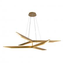 KUZCO Lighting CH64242-VB-UNV-010 - Tachi 31-in Vintage Brass LED Chandelier