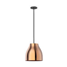 KUZCO Lighting PD62012-BK/CP - Trinity 12-in Black/Copper LED Pendant