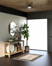 KUZCO Lighting SF62014-BK/SM - Trinity 14-in Black/Smoked LED Semi Flush Mount