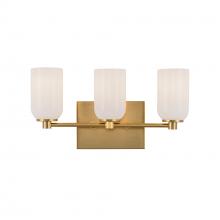 KUZCO Lighting VL57718-BG/GO - Nola 18-in Brushed Gold/Glossy Opal Glass Socket Vanity Light