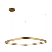 KUZCO Lighting PD78031-VB - Yukon 31-in Vintage Brass LED Pendant