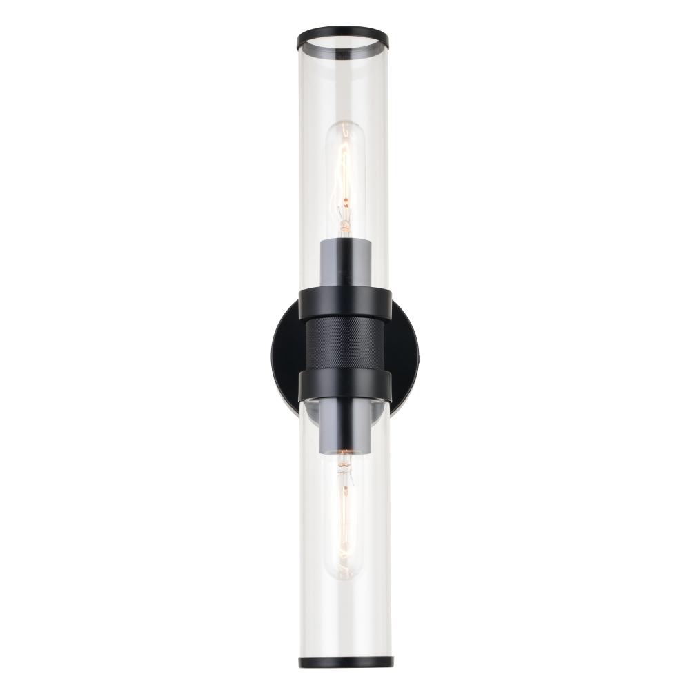 Levitt 2 Light Wall Light Black