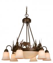 Vaxcel International CH55606BBZ - Yellowstone 9L Moose Chandelier Burnished Bronze