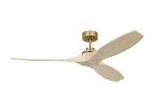 Monte Carlo Fans 3CLNSM60BBSWWO - Collins Smart 60 Ceiling Fan in Burnished Brass with Washed White Oak Blades