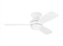 Monte Carlo Fans 3IKR44RZWD - Ikon 44" Dimmable Integrated LED Indoor Matte White Hugger Ceiling Fan with Light Kit