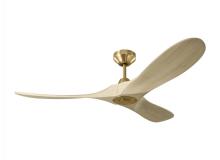Monte Carlo Fans 3MAVSM52BBSWWO - Maverick Smart 52 Ceiling Fan in Burnished Brass with Washed White Oak Blades