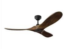 Monte Carlo Fans 3MAVSM52MBK - Maverick Smart 52 Ceiling Fan in Matte Black with Dark Walnut Blades