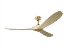 Monte Carlo Fans 3MAVSM60BBSWWO - Maverick Smart 60 Ceiling Fan in Burnished Brass with Washed White Oak Blades