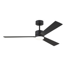 Monte Carlo Fans 3RZR52MBK - Rozzen 52" Indoor/Outdoor Midnight Black Ceiling Fan with Handheld Remote Control