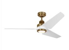 Monte Carlo Fans 3RULSM52HABD - Ruhlmann Smart 52" Dimmable Indoor/Outdoor Integrated LED Antique Brass Ceiling Fan