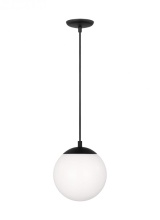 Generation - Designer 6018-112 - Leo - Hanging Globe Small One Light Pendant with White Glass