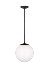 Generation - Designer 6020-112 - Leo - Hanging Globe Medium One Light Pendant with White Glass