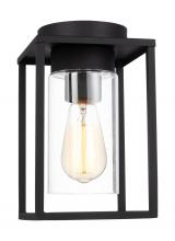 Generation - Designer 7831101EN7-12 - Vado transitional 1-light LED outdoor exterior ceiling ceiling flush mount in black finish with clea