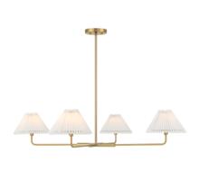 Savoy House Meridian M100121NB - 4-Light Chandelier in Natural Brass