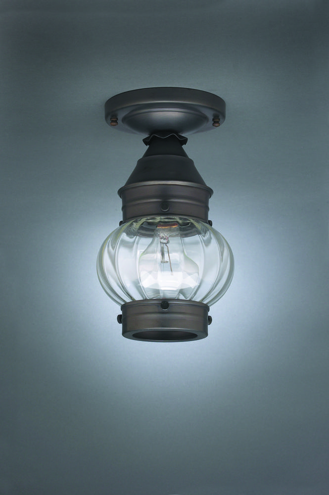 Onion Flush No Cage Verdi Gris Medium Base Socket Optic Glass