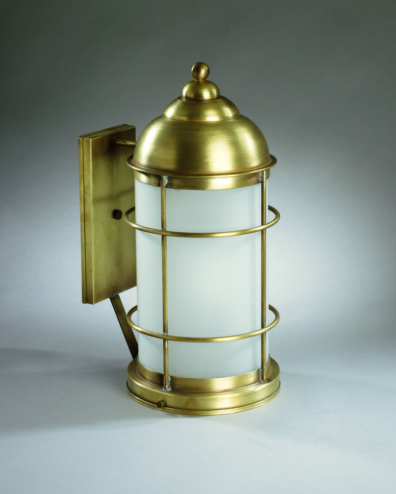 Nautical Wall Dark Antique Brass Medium Base Socket Seedy Marine Glass