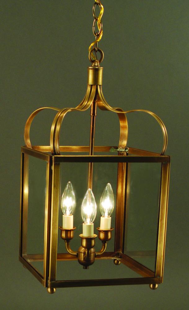 Crown Large Hanging Dark Brass 3 Candelabra Socket