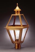 Northeast Lantern 1013-AB-LT3-FST - Post Antique Brass 3 Candelabra Sockets Frosted Glass