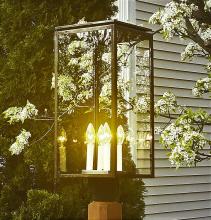 Northeast Lantern 11653-DB-LT4-CSG - Dowtown Post Light With 4 Candelabras