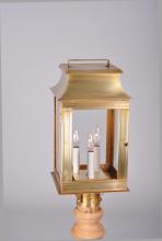 Northeast Lantern 5643-VG-LT3-CLR - Pagoda Post Verdi Gris 3 Candelabra Sockets Clear Glass