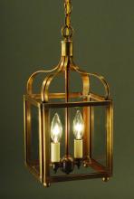 Northeast Lantern 6712-VG-LT2-CLR - Crown Medium Hanging Verdi Gris 2 Candelabra Socke