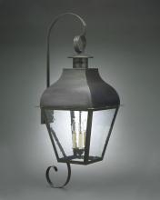 Northeast Lantern 7658-AC-LT3-CLR - Curved Top Wall Antique Copper 3 Candelabra Sockets Clear Glass