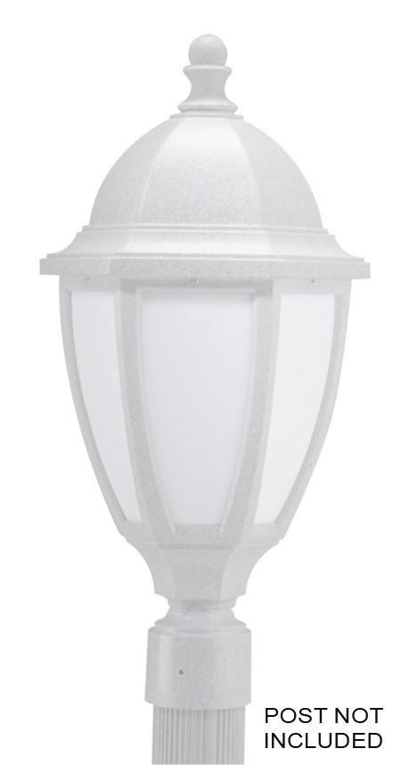 EVERSTONE POST LANTERN WHITESTONE W/OPAL LENS