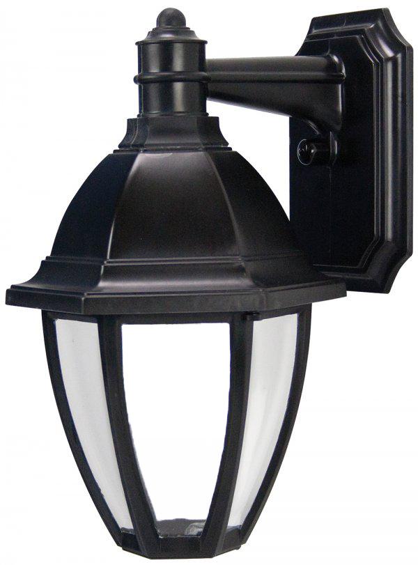 EVERSTONE WALL LANTERN BLACKSTONE W/FROSTED LENS