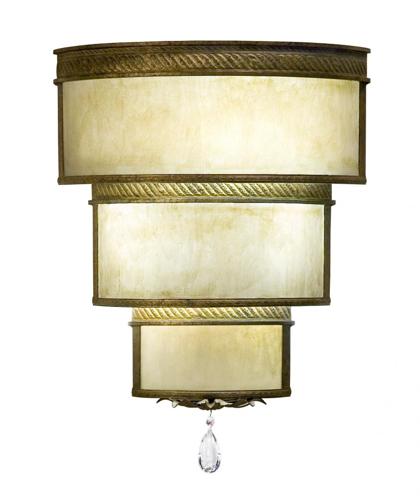 18" Wide Rope Trimmed Cilindro Wall Sconce