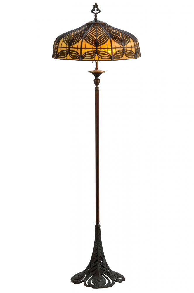 63 H Original Handel Peacock Floor Lamp