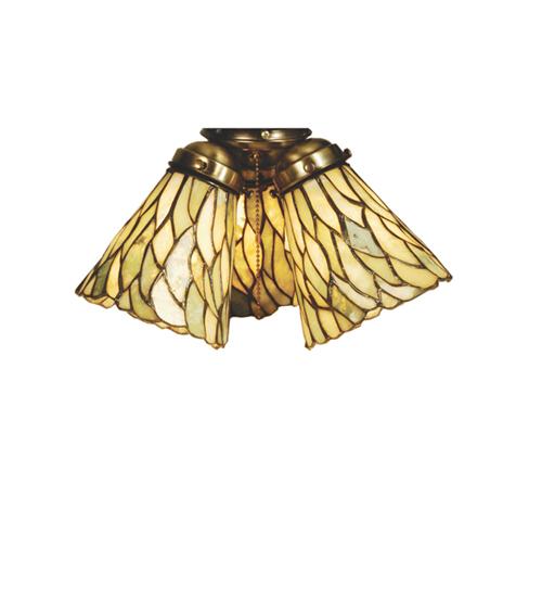 5"W Willow Jadestone Fan Light Shade