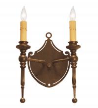 Meyda White 120642 - 8" Wide Malta Crest Wall Sconce