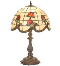 Meyda White 19139 - 20"H Roseborder Accent Lamp