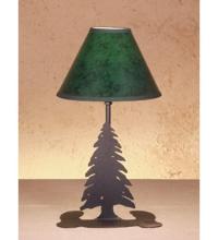 Meyda White 49810 - 15"H Tall Pines Faux Leather Accent Lamp